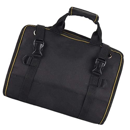 PAHAL Roll Up Tool Bag Organizer Long | Heavy Duty Wrench Roll Pouch with Zipper Compartments | Multipurpose Tool Storage for Electrician, Mechanic & Technician | Portable Tool Holder Black view 3