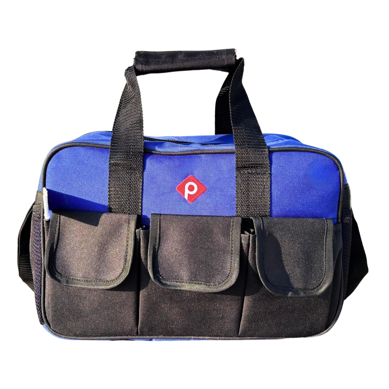 PAHAL 13 Inch Heavy Duty Nylon Tool Bag | Waterproof Tool Organizer with 14 Pockets | Durable Tool Storage & Carry Bag for Electrician, Plumber, Mechanic, Carpenter & AC Technician | Blue