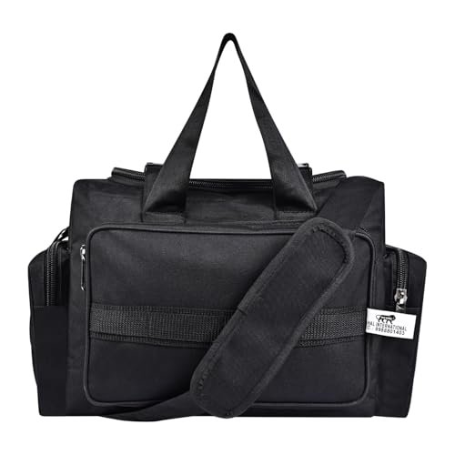 PAHAL Heavy Duty Tool Bag with Multiple Compartments Professional Electrician & Technician Organizer, Durable Fabric Tool Carry Bag 18 Inch with Zipper Closure & Adjustable Shoulder Strap - Black view 2