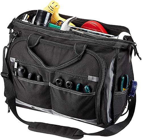 PAHAL Heavy Duty Nylon Tool Bag | Waterproof Tool Organizer with 64 Pockets | Large Multipurpose Tool Storage Carry Bag for Electrician, Mechanic & Technician view 2